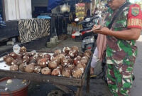 Babinsa Jayapura Turun ke Pasar Pastikan Harga Bahan Pokok Tetap Terkendali