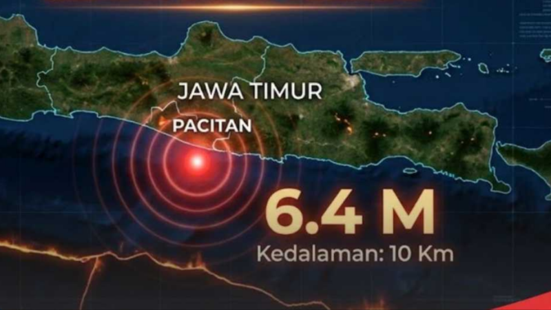 Gempa M 6.4 Guncang Pacitan