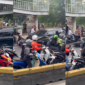Mobil Lawan Arah di Pasar Baru Timur