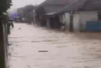 Sungai Cijurai Meluap, 110 Rumah di Desa Andamui dan Puluhan Rumah di Cisaat Kuningan Terendam