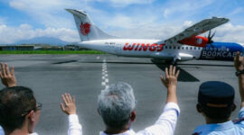 Wing Air terbang perdana dari Bandara Husein Sastranegara Bandung melayani rute Bandung-Yogyakarta.