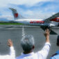 Wing Air terbang perdana dari Bandara Husein Sastranegara Bandung melayani rute Bandung-Yogyakarta.