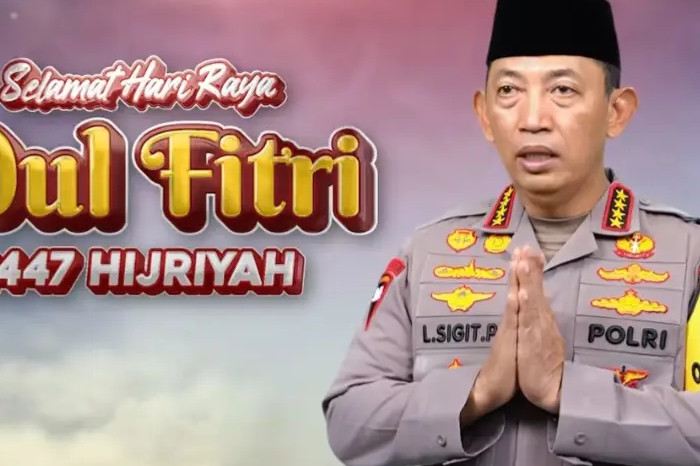Kapolri Sampaikan Ucapan Idul Fitri 1447 H, Tegaskan Polri Terus Mengabdi dan Melayani Masyarakat